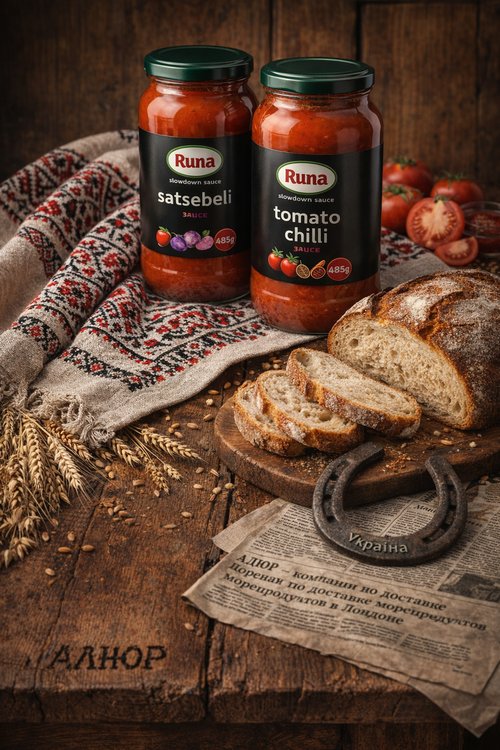 2fb25fe7d3b33a4bd92e384a9243aa2e_a9a9096a-e362-4b46-9dea-9a33347794d8_500 Runa (Grill Tomato Sauce / Satsebeli / Satsebeli no sugar /Lecho), 485g